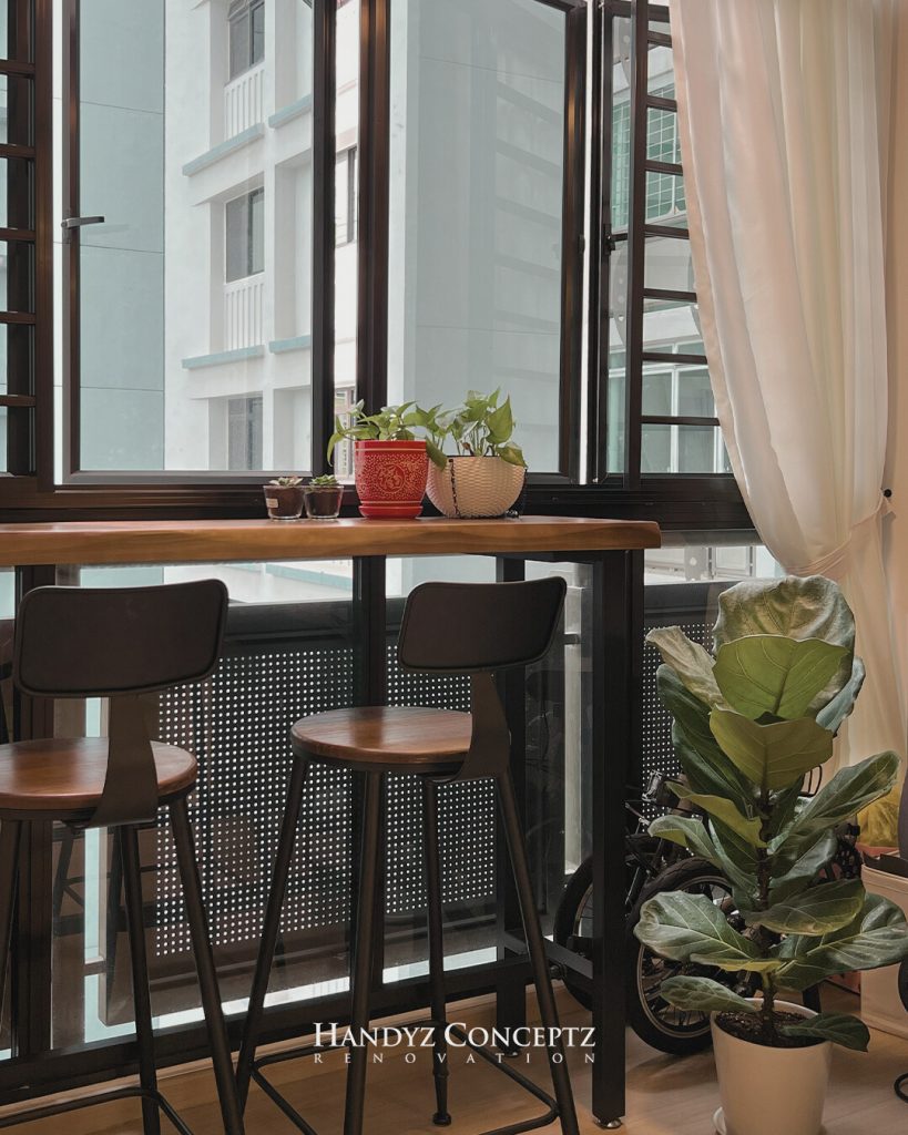 HDB Balcony Solid Wood Table