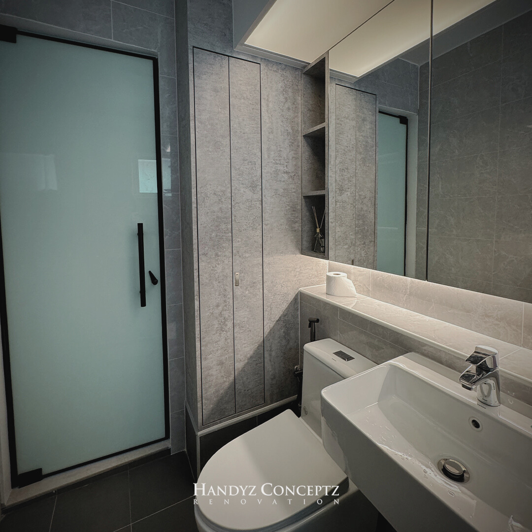 HDB Bathroom Glass Door