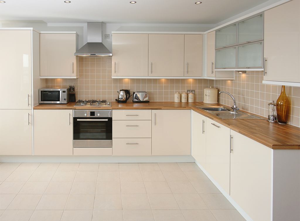 Cream Kitchen Floor Tile